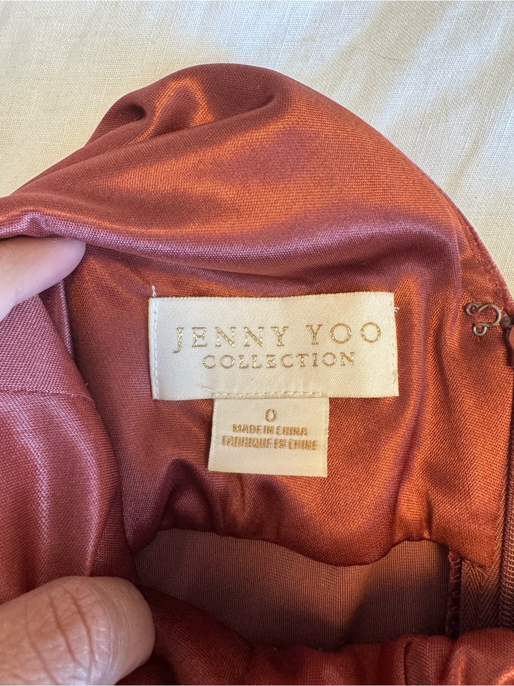 Jenny Yoo Size 0 Sleeveless V-Neck Velvet Maxi Dress in English Rose - Picture 5 of 5